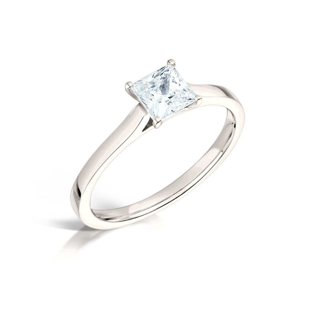 Square Diamond Wedding Rings
 Square diamond engagement ring 18ct white gold 0 50ct