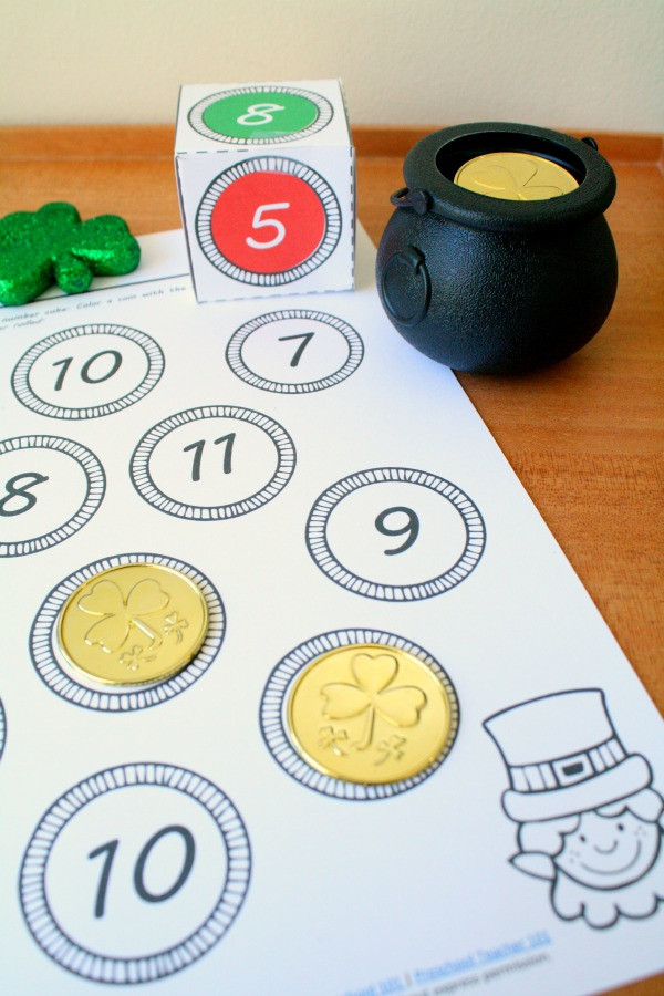 St Patrick Day Activities For Preschoolers
 Roll and Color St Patrick s Day Math Fantastic Fun