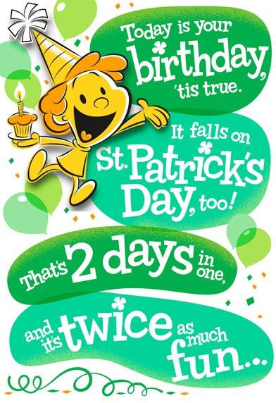 St Patrick Day Birthday Quotes
 Happy O Birthday St Patrick s Day Card Greeting Cards