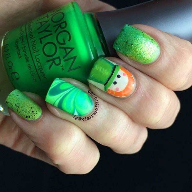St Patrick's Day Nail Art
 19 Glam St Patrick s Day Nail Designs from Instagram