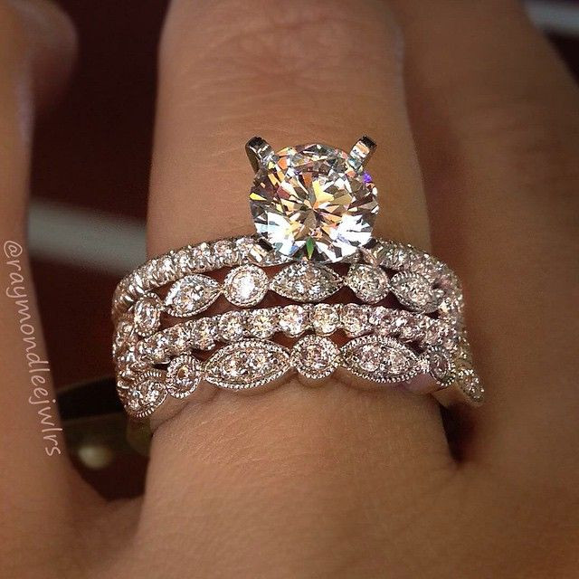 Stacked Wedding Bands
 Pin on Engagement Rings