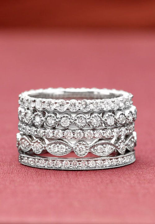 Stacked Wedding Bands
 19 Gorgeous Stacked Wedding Rings