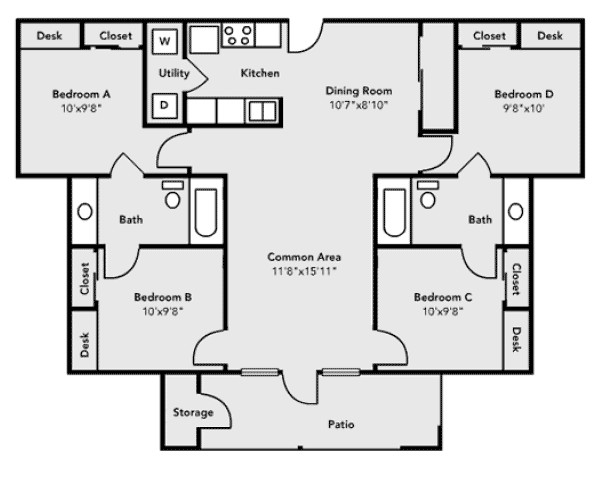 Standard Bedroom Dimensions
 Pricing and Floor Plans University Village University