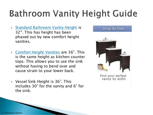 Standard Height For Bathroom Vanity
 The Ultimate Bathroom Vanity Buying Guide