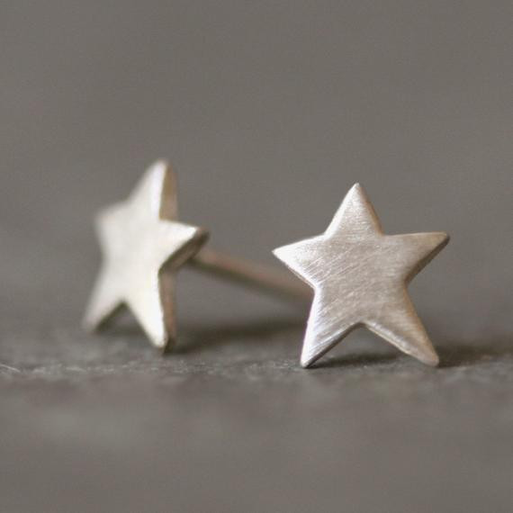 Star Stud Earrings
 Star Stud Earrings in Sterling Silver