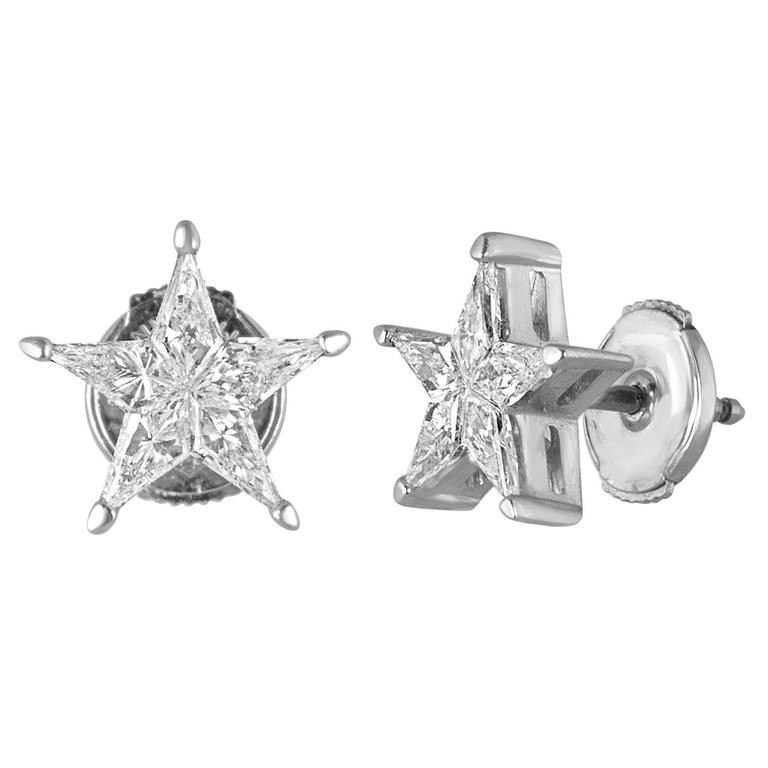 Star Stud Earrings
 Diamond Star Stud Earrings at 1stdibs