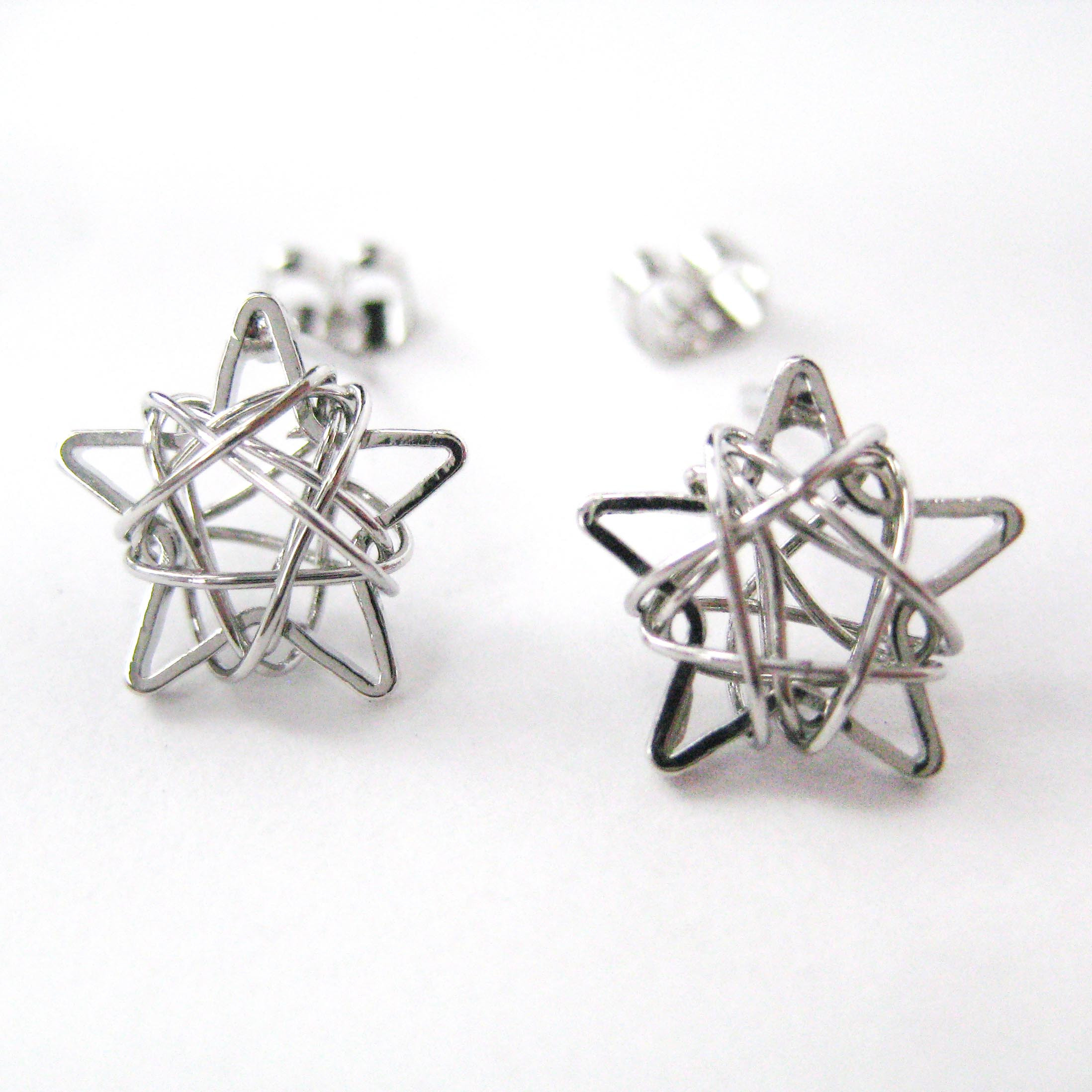 Star Stud Earrings
 Mini 3D Starry Night Star Stud Earrings in Silver · DOTOLY