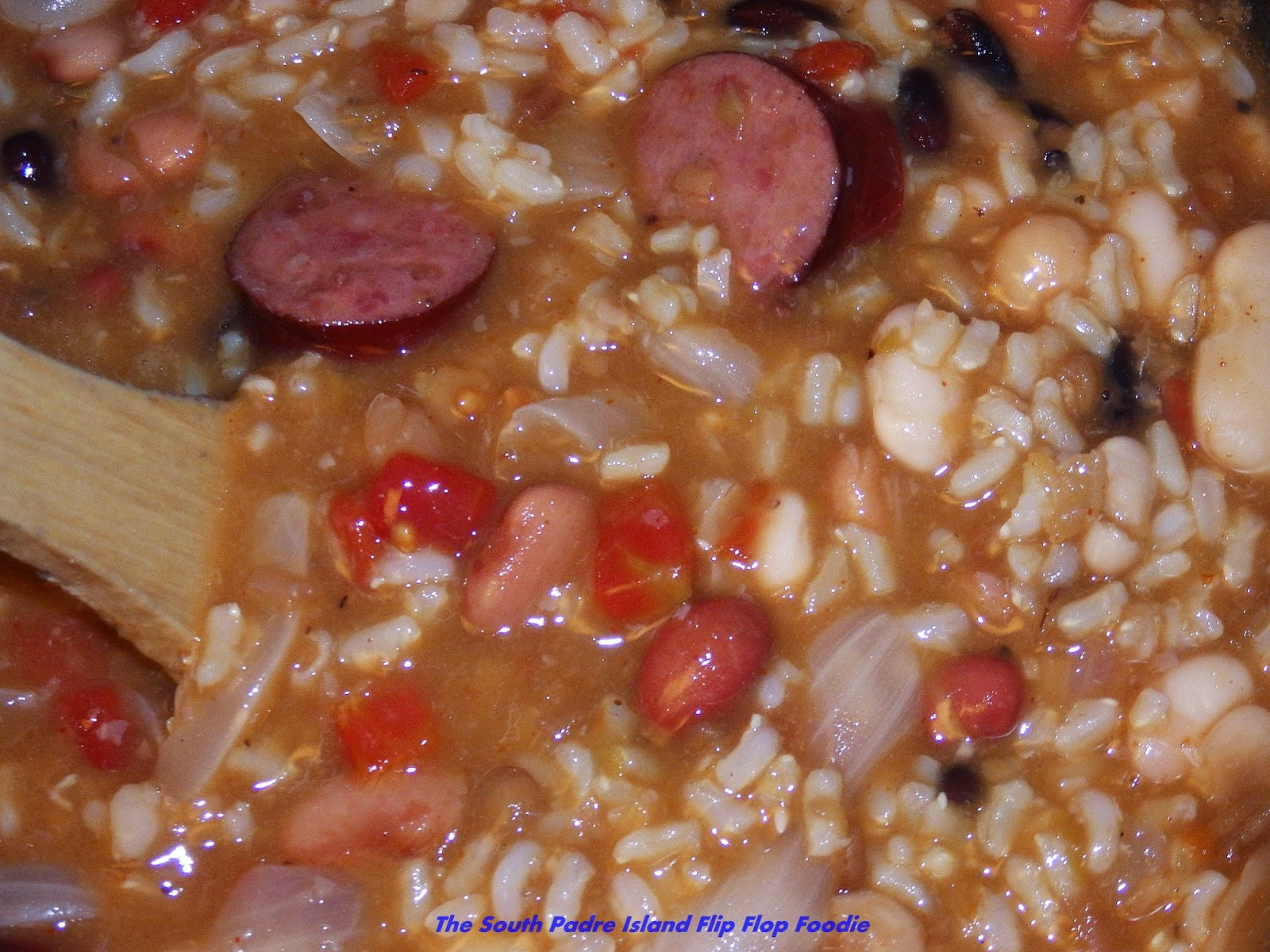 Steamable Brown Rice
 The South Padre Island Flip Flop Foo Sausage Beans