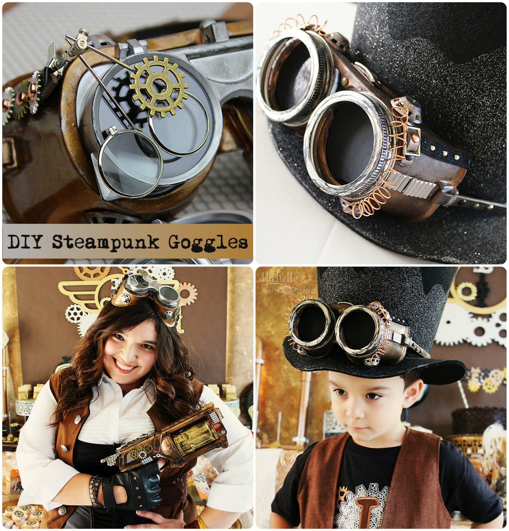 Steampunk Costumes DIY
 DIY Steampunk Goggles Michelle s Party Plan It