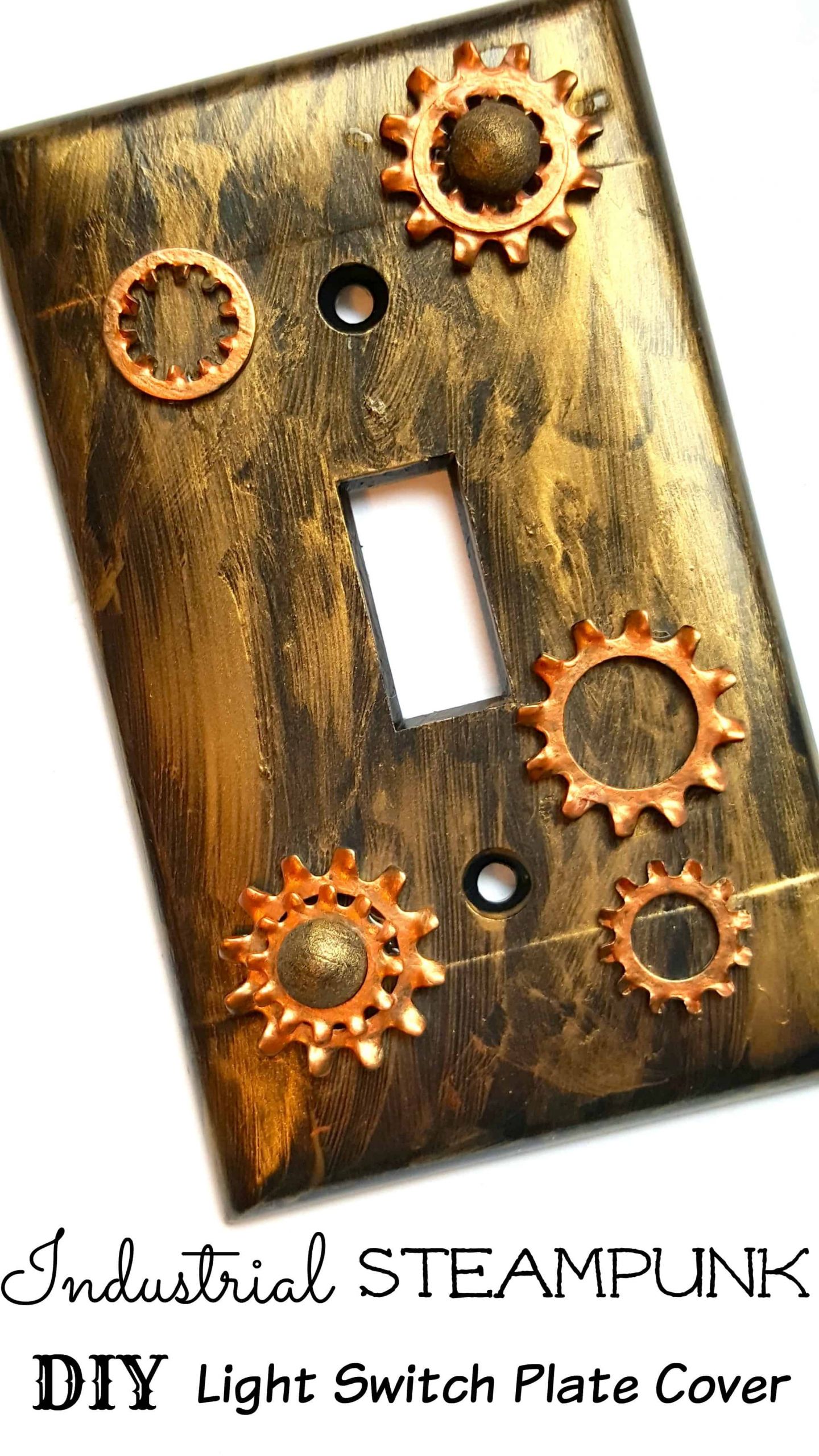 Steampunk DIY Decor
 Industrial Steampunk Light Switch Plate Cover DIY Home