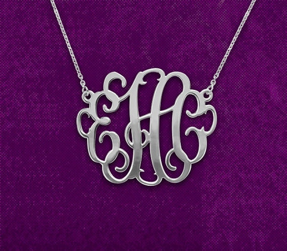 Sterling Silver Monogram Necklace
 1 25" Sterling silver monogram necklace Custom monogrammed