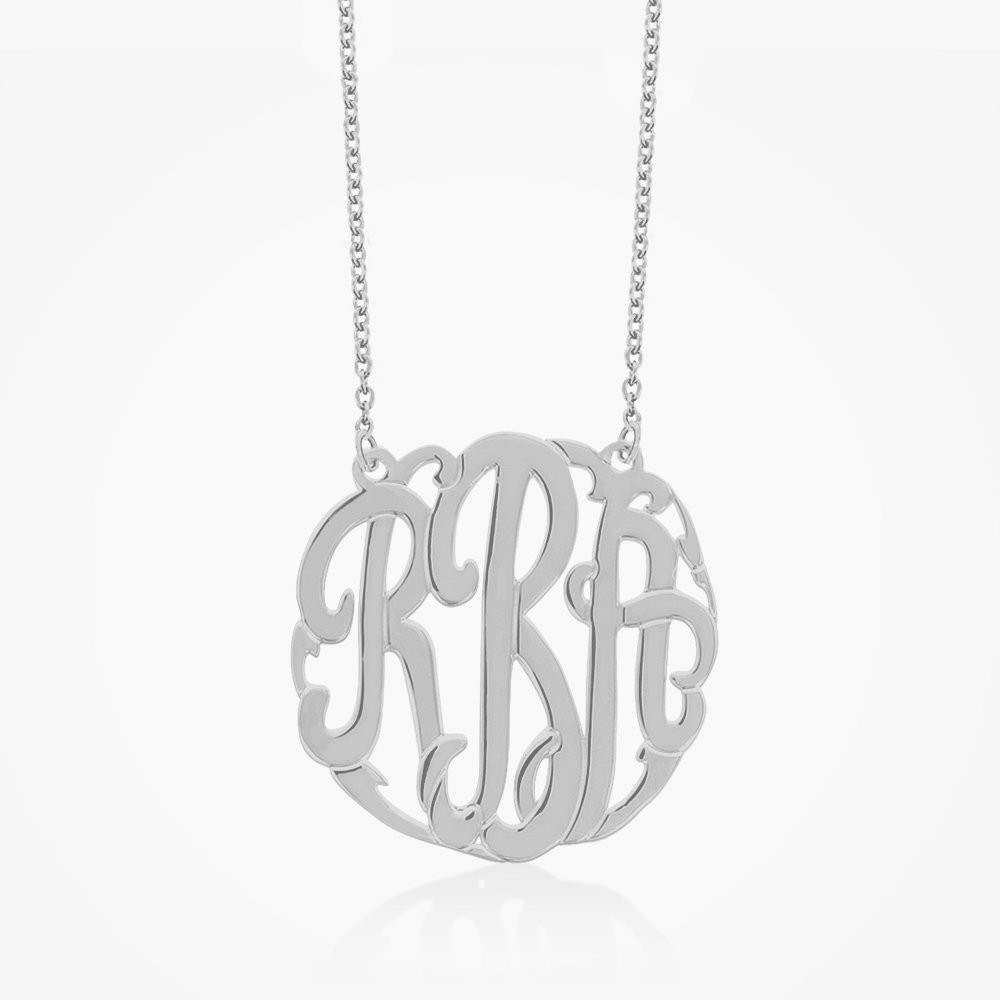 Sterling Silver Monogram Necklace
 Personalized Jewelry