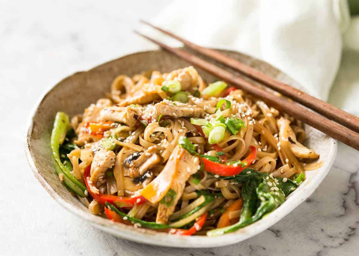 Stir Fry Recipes With Noodles
 Chicken Stir Fry with Rice Noodles