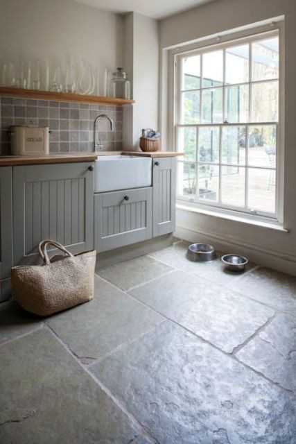 Stone Kitchen Floors
 30 Practical And Cool Looking Kitchen Flooring Ideas