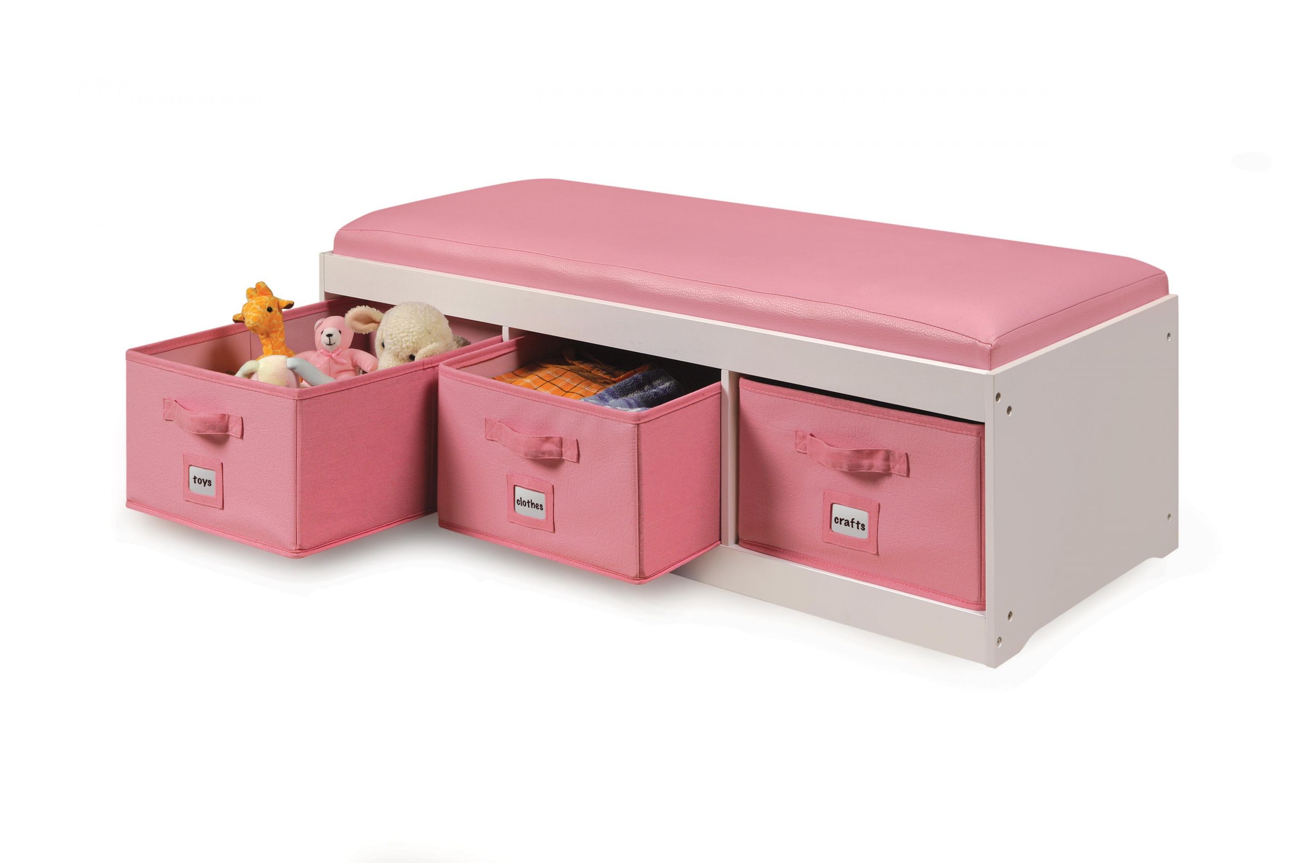 Storage Bench For Kids
 Amazon Kid s Cushioned Storage Bench with 3 Basket