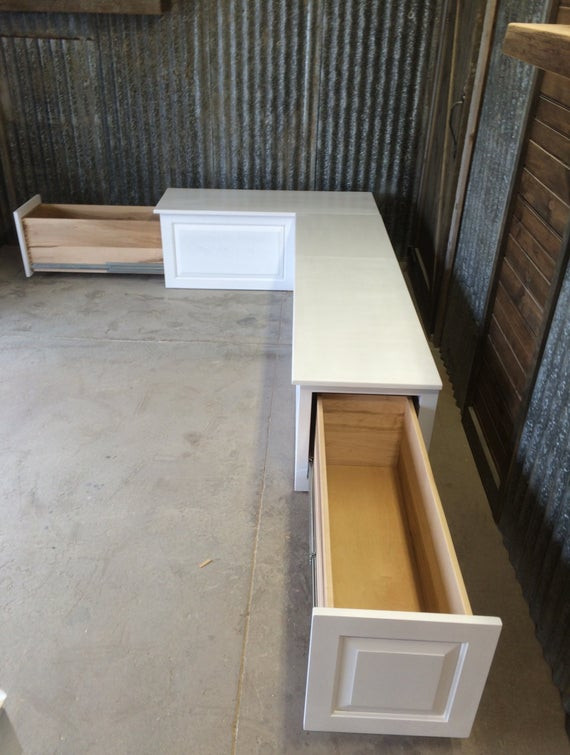 Storage Bench Seat
 Banquette Corner Bench Seat with Storage Drawers