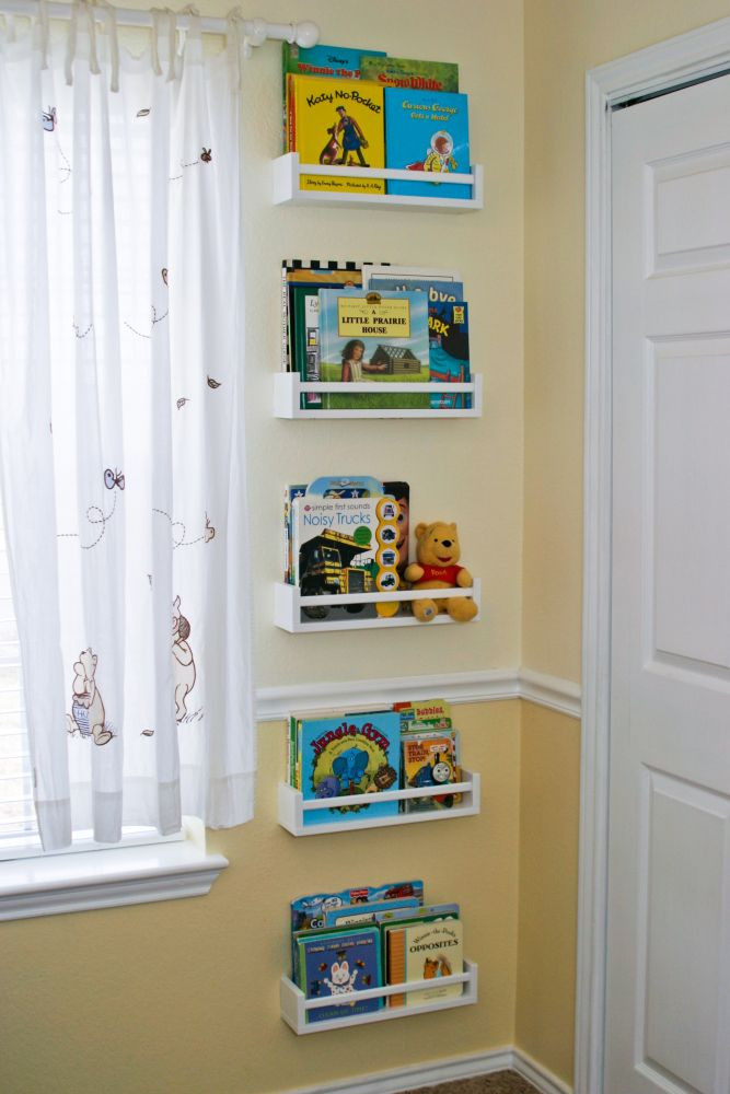 Storage Shelves For Kids Room
 $4 IKEA Spice Racks Turned Kids Bookshelves