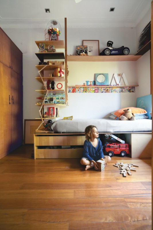 Storage Shelves For Kids Room
 Small Space Bedroom Designs for your Kids