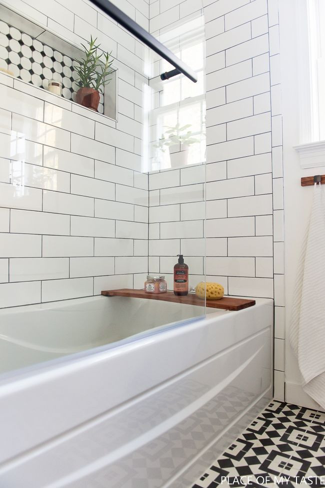 Subway Tile Bathroom Designs
 Makeover of the guest bathroom in a very cool style