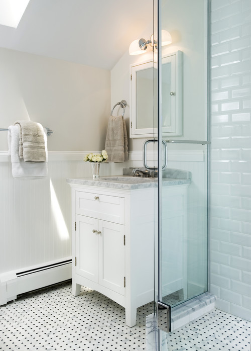 Subway Tile Bathroom Designs
 Are these 2x4 beveled edge subway tiles maybe by Ann