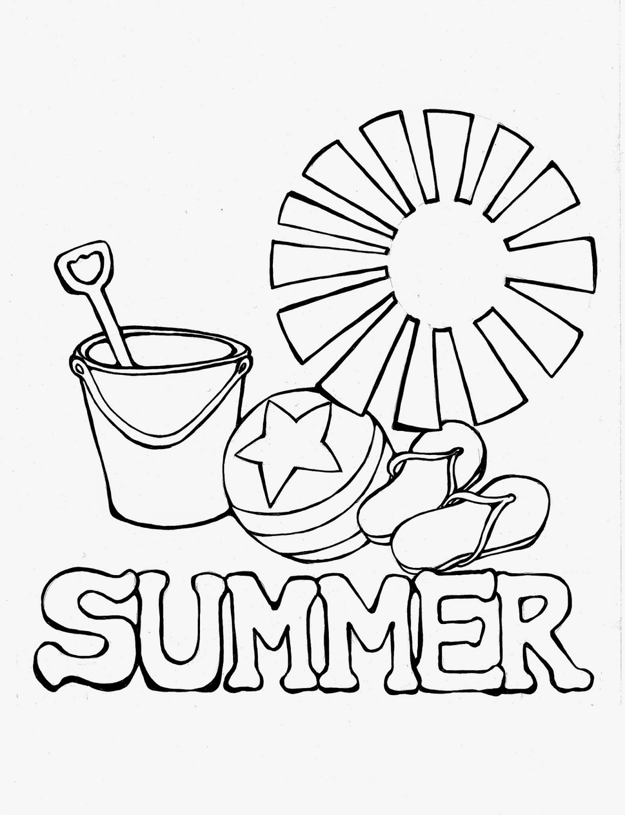Summer Coloring Sheets For Kids
 