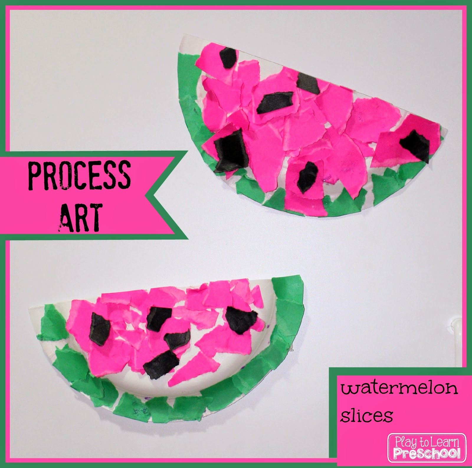 Summer Craft Ideas Preschool
 Play to Learn Preschool Watermelon Art