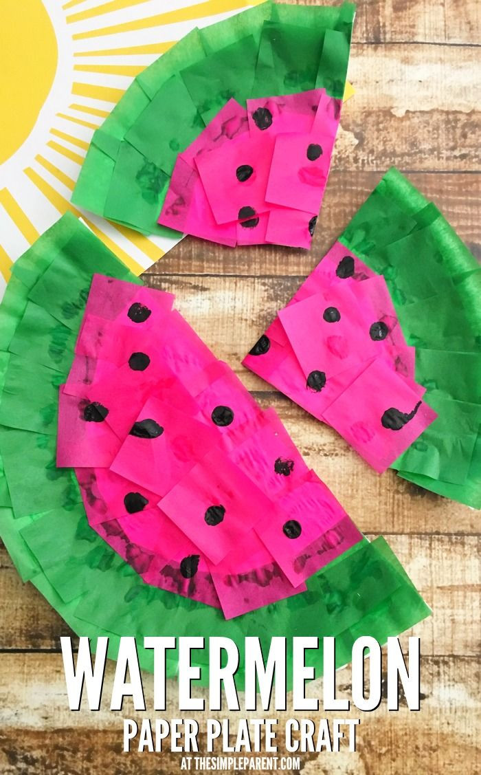 Summer Crafts For Preschoolers Easy
 Make this fun watermelon craft with your kids Paper plate