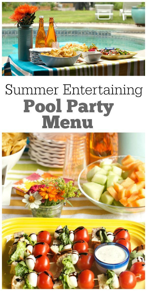 Summer Party Ideas Food
 Pool Party Menu Recipe Girl