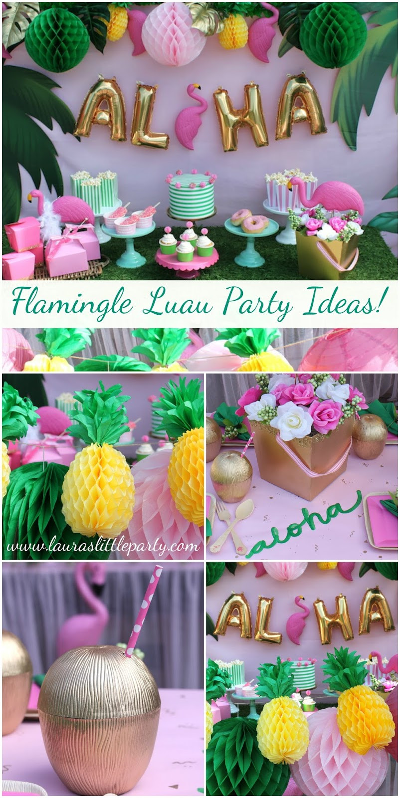 Summer Themed Birthday Party Ideas
 Let s Flamingle Luau Summer Party Ideas LAURA S little