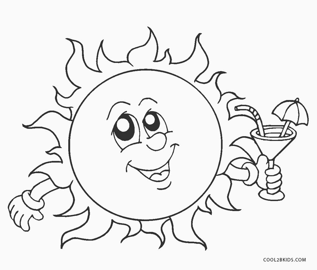 Sun Coloring Pages For Kids
 Cool2bKids