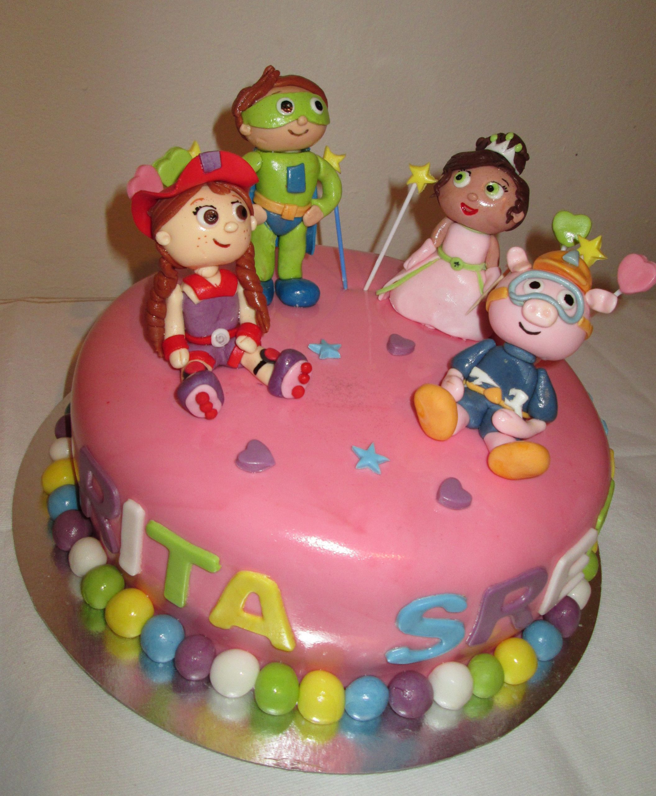 Super Why Birthday Cake
 Birthday Cake With Super Why Cartoon Characters