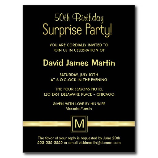 Surprise Birthday Invitation Wording
 Surprise 50th Birthday Party Invitations Wording