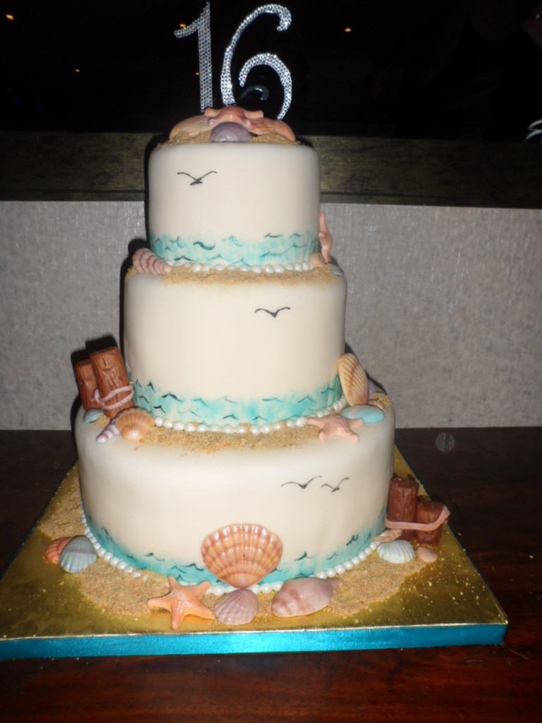 Sweet 16 Beach Party Ideas
 Beach Theme Sweet 16 Cake Decorating munity Cakes