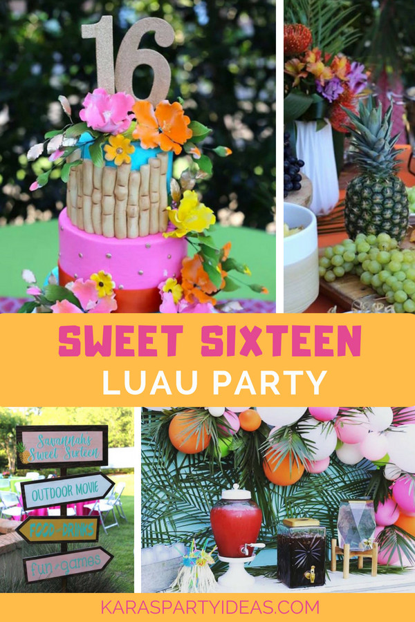 Sweet 16 Beach Party Ideas
 Kara s Party Ideas Sweet 16 Luau