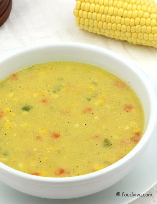 Sweet Corn Soups Recipes
 Sweet Corn Soup Recipe Creamy Soup of Corn with Green