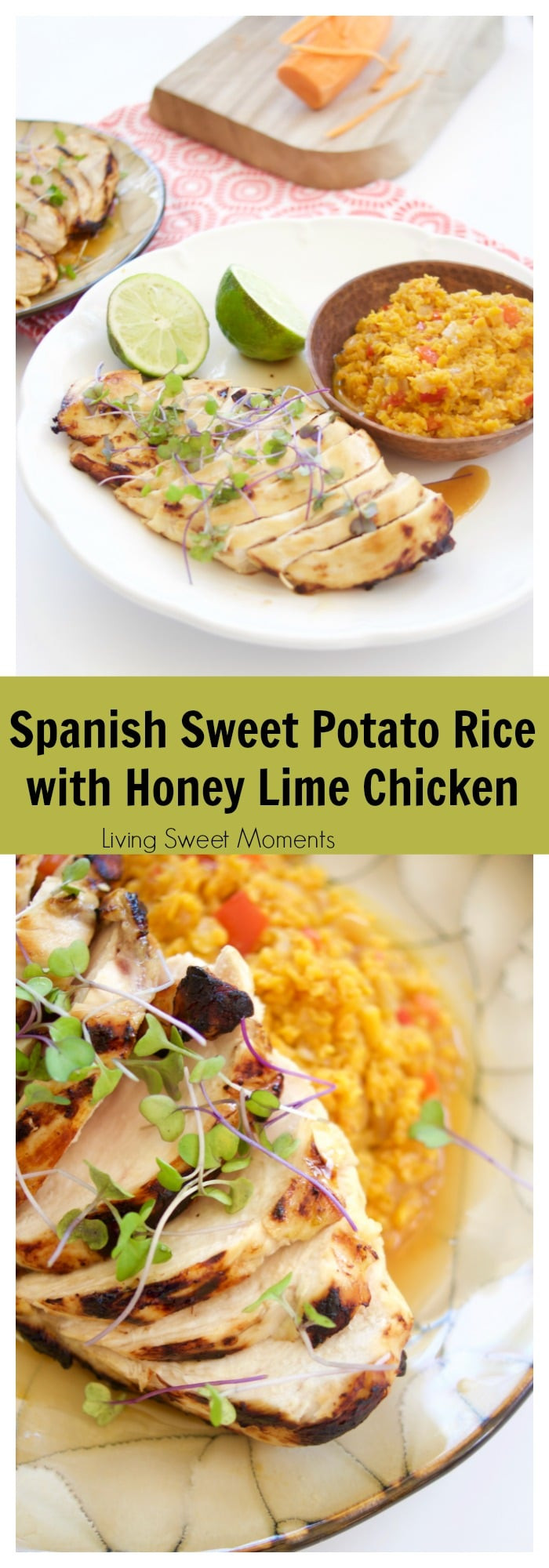 Sweet Potato In Spanish
 Spanish Sweet Potato Rice with Honey Lime Chicken