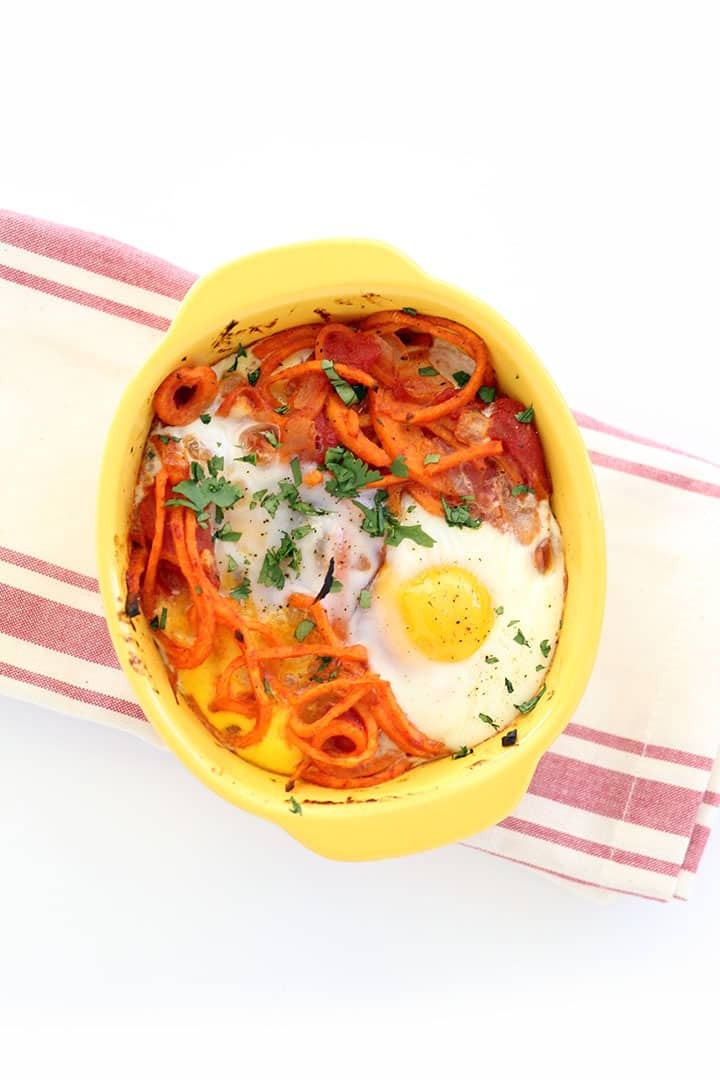 Sweet Potato In Spanish
 Baked Spanish Eggs and Sweet Potato Noodle Bowls