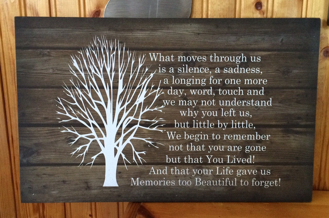 Sympathy Gift Ideas For Loss Of Father
 Sympathy Gift Beautiful Memories Beautiful Soul Wood Sign