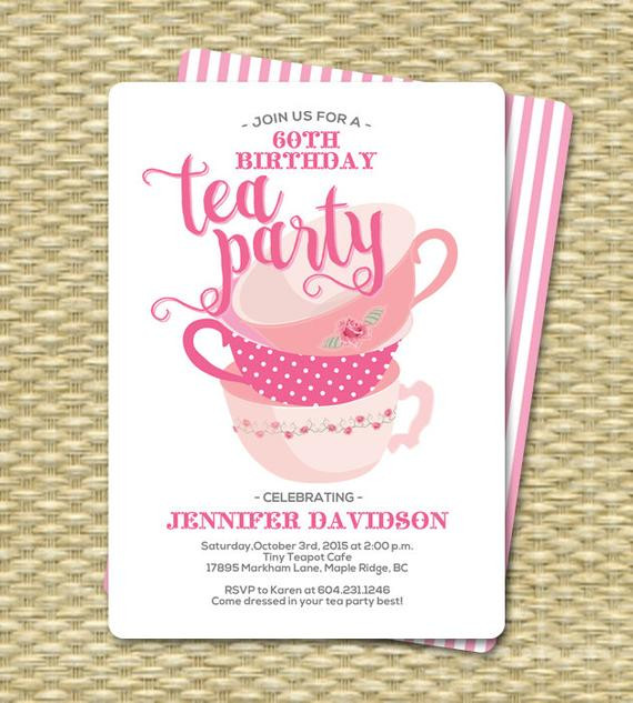Tea Party Birthday Invitation
 Birthday Tea Party Invitations Birthday Tea Party Invitation