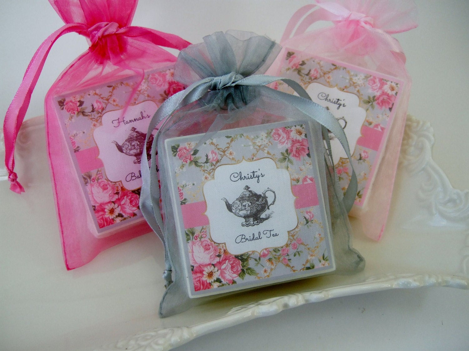 Tea Party Gift Ideas
 Tea Party Bridal Shower Favors Baby shower favors set of