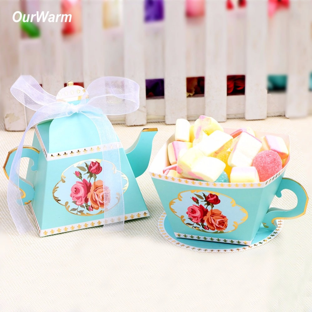 Tea Party Gift Ideas
 OurWarm 10Pcs Candy Boxes Tea Party Favors Wedding Gifts