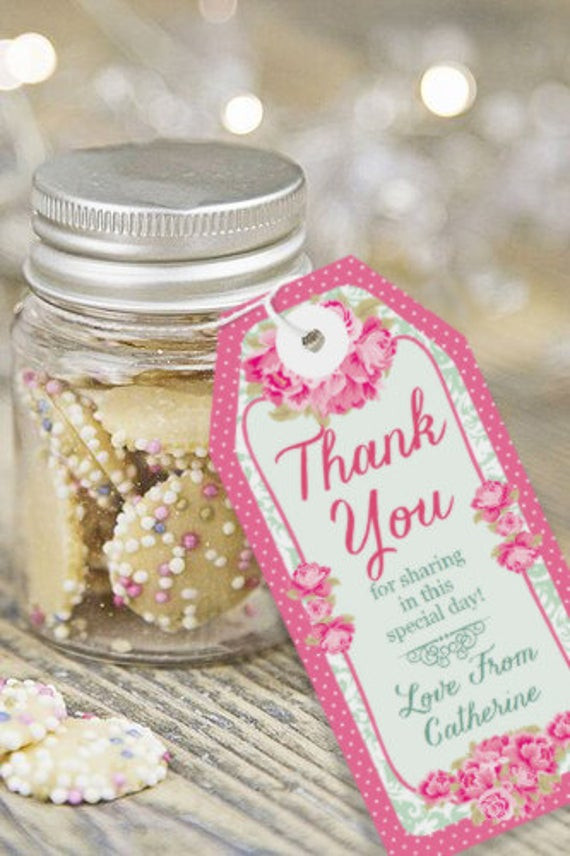 Tea Party Gift Ideas
 High Tea Party Favor Tags Thank you tags Instantly
