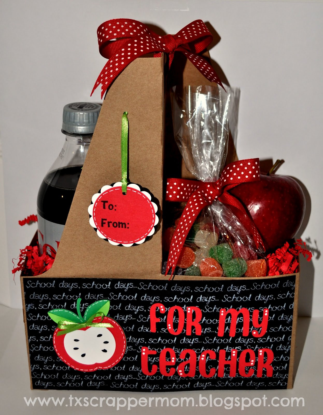 Teacher Gift Basket Ideas
 Tx Scrapper Mom MPS Design Team Day Teacher Gifts