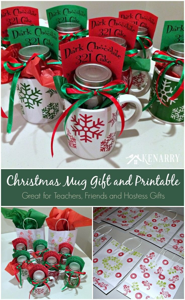 Teachers Christmas Gift Ideas
 Christmas Mug Teacher Gift with Free Printable