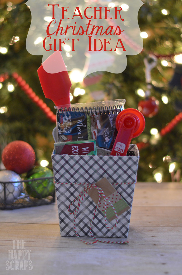 Teachers Christmas Gift Ideas
 Teacher Christmas Gift Idea The Happy Scraps
