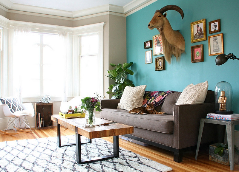 Teal Walls Living Room
 Hot Color Trends Coral Teal Eggplant and More