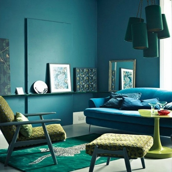 Teal Walls Living Room
 Teal living room design ideas – trendy interiors in a bold