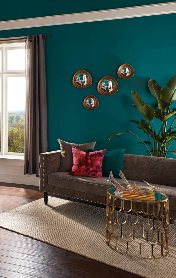 Teal Walls Living Room
 2017 Color Trends For Your Home Interior According To