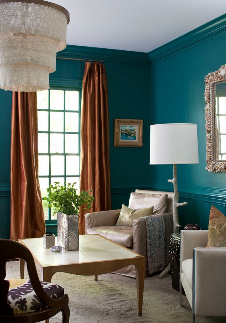 Teal Walls Living Room
 Painting and Design Tips for Dark Room Colors