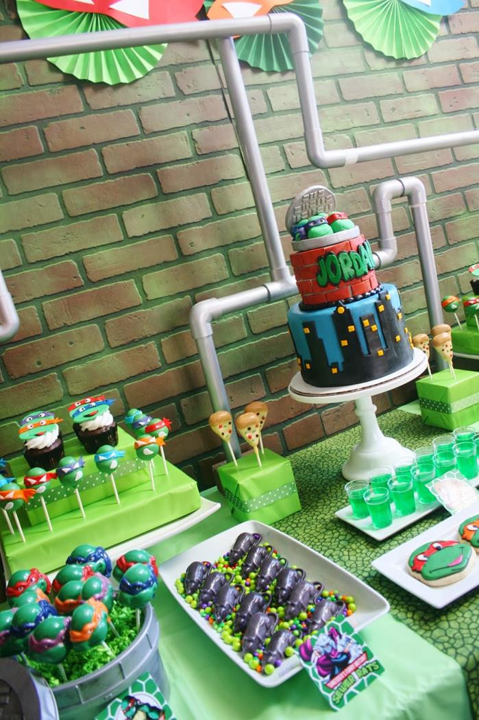 Teenage Mutant Ninja Turtle Birthday Party Ideas
 Kara s Party Ideas Teenage Mutant Ninja Turtles Party